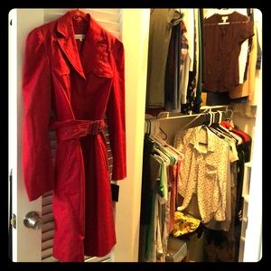 Red Kenneth Cole coat